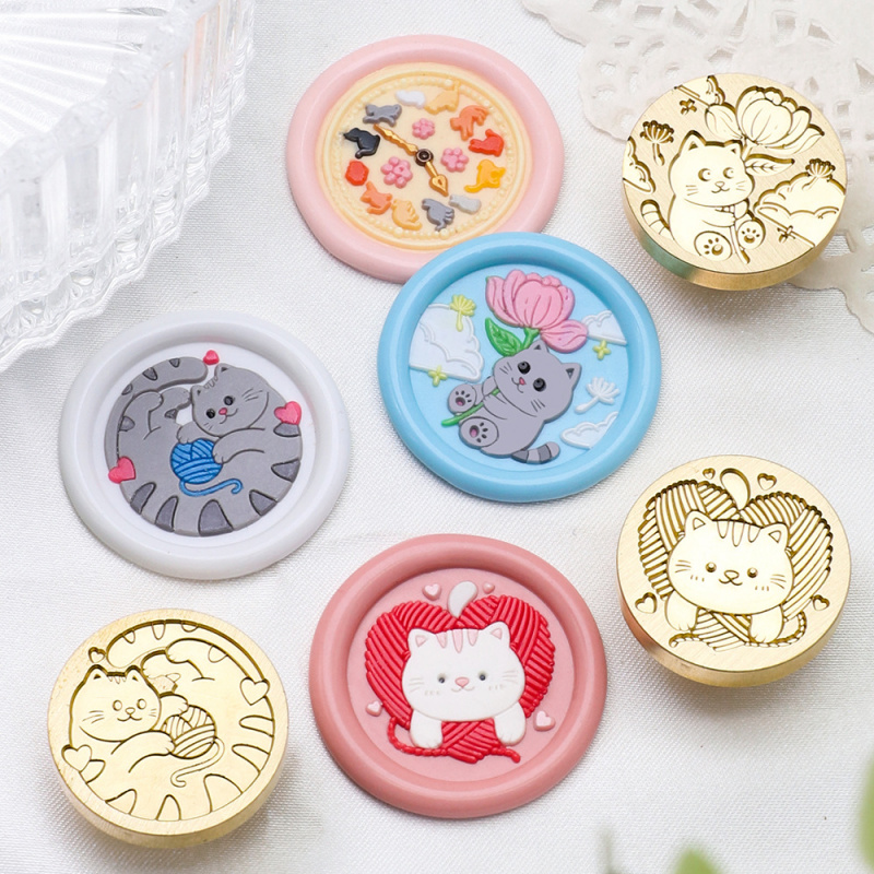 Serie di gatti 25 mm Sigillo d - Wax Seal Stamp Set recensione e prezzo